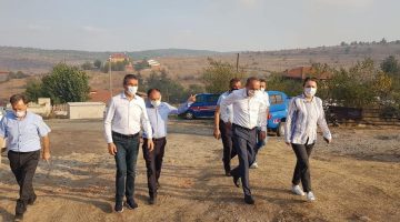 Ak Parti Bolu İl Başkanı Nurettin Doğanay Milletvekili Arzu Aydın ve Heyeti Orman Yangını Bölgesinde