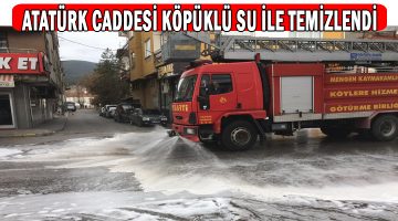 Atatürk Caddesine Köpüklü Su