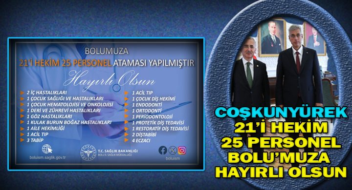 Yüksel Coşkunyürek Ataması Yapılan 25 Sağlık Personeli Tek Tek Açıkladı