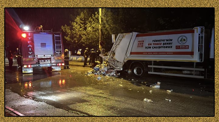 Bolu’da Çöp Kamyonundaki Patlama Yangına Sebep Oldu