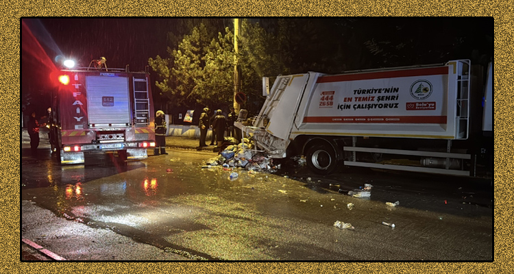 Bolu’da Çöp Kamyonundaki Patlama Yangına Sebep Oldu