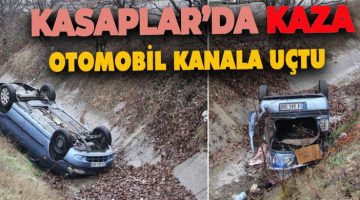 Otomobil Bolu Kasaplarda Kanala Uçtu