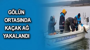 Gölün Ortasında 500 Metrelik Kaçak Ağ